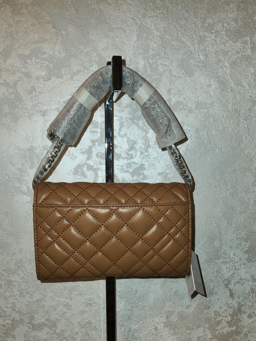 Kurt Geiger Quilted Leather Shoulder Bag in Brown NWT - Picture 2 of 4